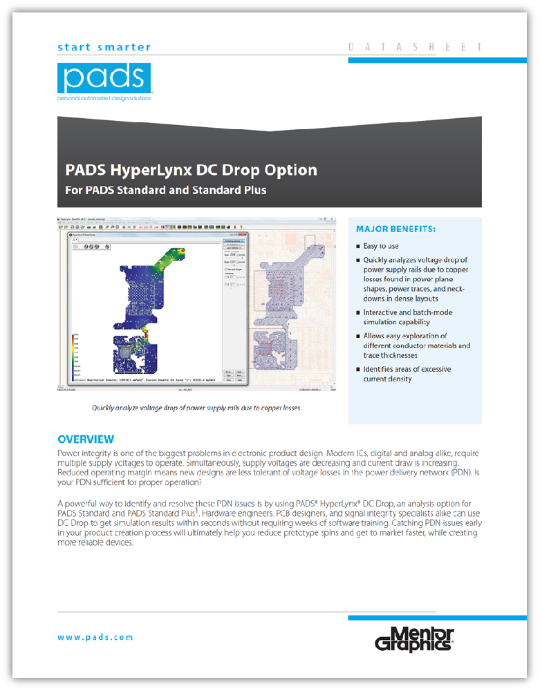 PADS HyperLynx DC Drop Option